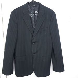 Nick It Blazer Mens M Suit Jacket Pinstripe Two Button Career Lined Interview